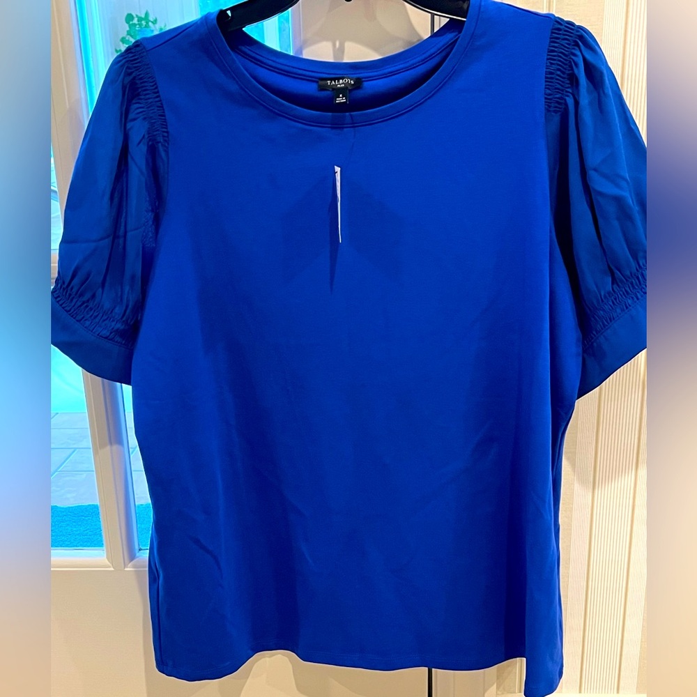 Talbots blouse, size X. (XL) Royal blue. 
New with tags.